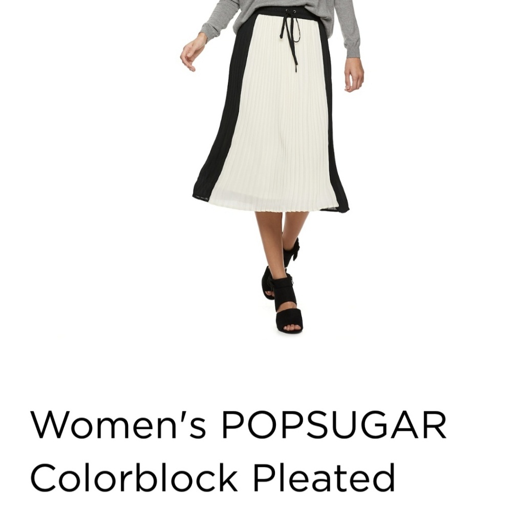 Popsugar color block midi skirt